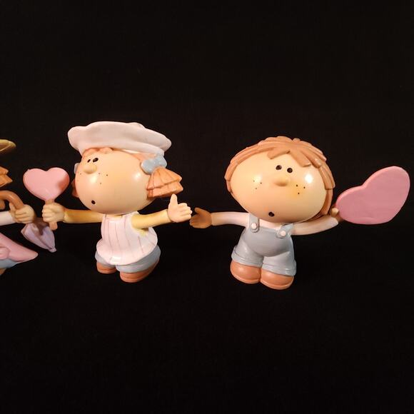 Vintage Bumpkins Lot 5 Girl & Boy 2.5" Toy Figure Fabrizio George Good 1985 PVC - Picture 2 of 10